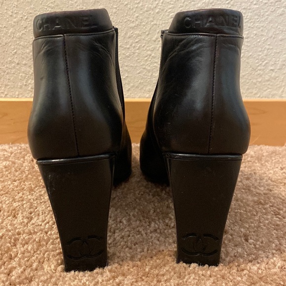 Chanel Heel Booties Size 38 1/2 Made in France - Picture 4 of 10